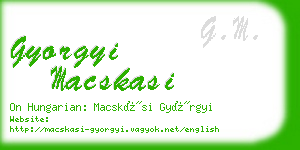 gyorgyi macskasi business card